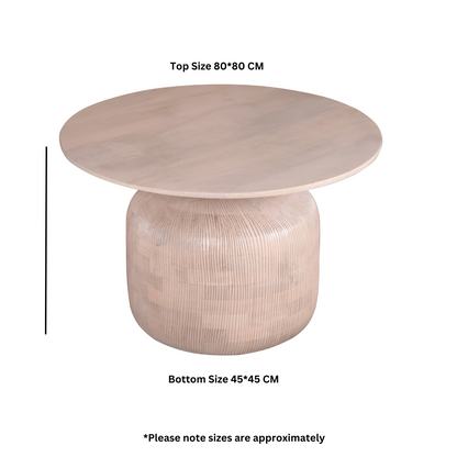Chester Cane And Wood Round Coffee Table