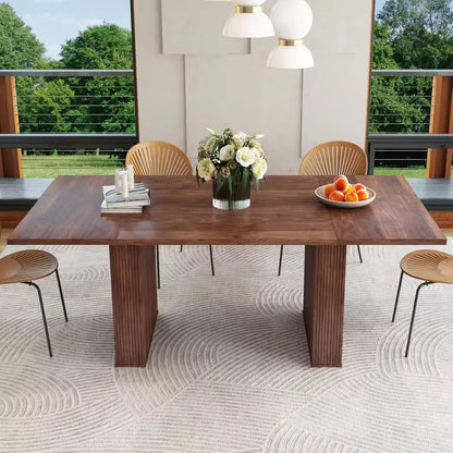 78” Large Rustic Rectangular Wooden  Dining Table for 6–10