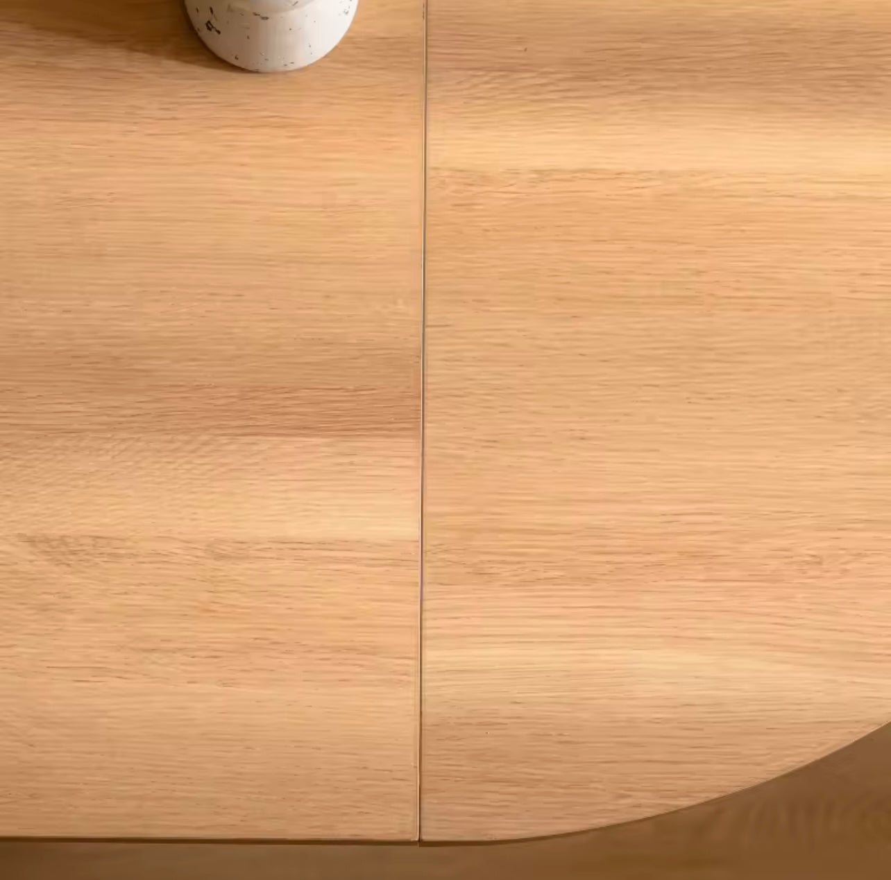 Modern Oval Wooden Dining Table with 2-Layer Storage Shelf