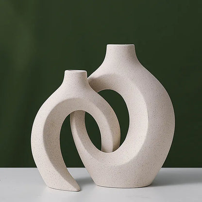 European Minimalist Ceramic Vase Set Minimalist Decor