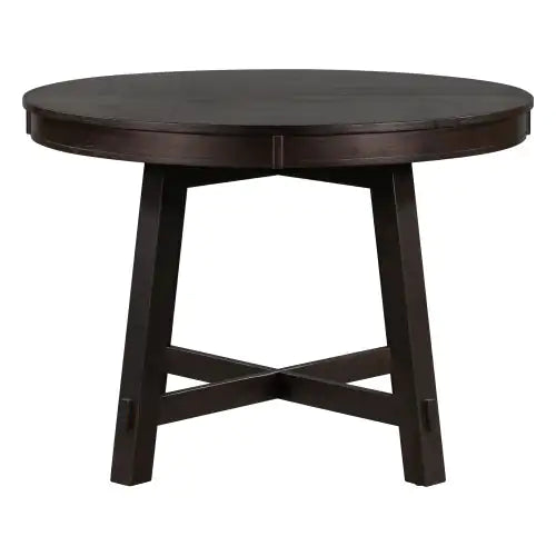 Circular Expandable Dining Table in Espresso