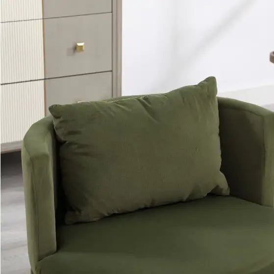 Upholstered Bucket Armchair with Ottoman and Hidden Storage