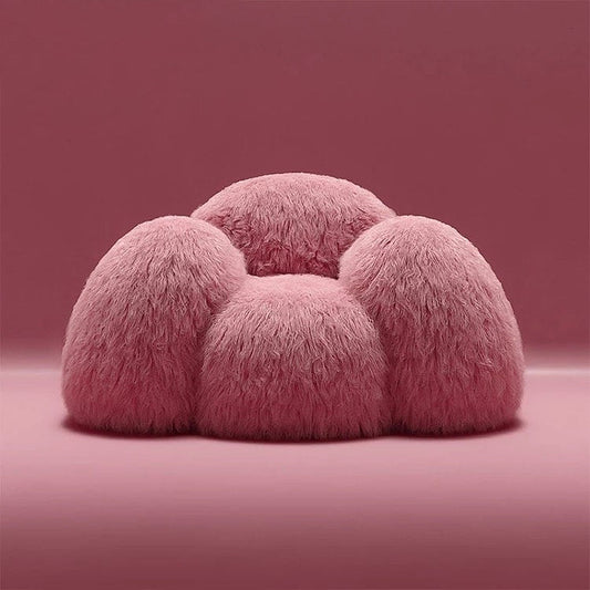 Cotton Candy Pink Fur Sofa Chair