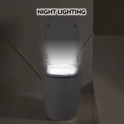 Heated Seat Smart Toilet, Tankless Design with Automatic & Foot-Sensor Flush, Night Light