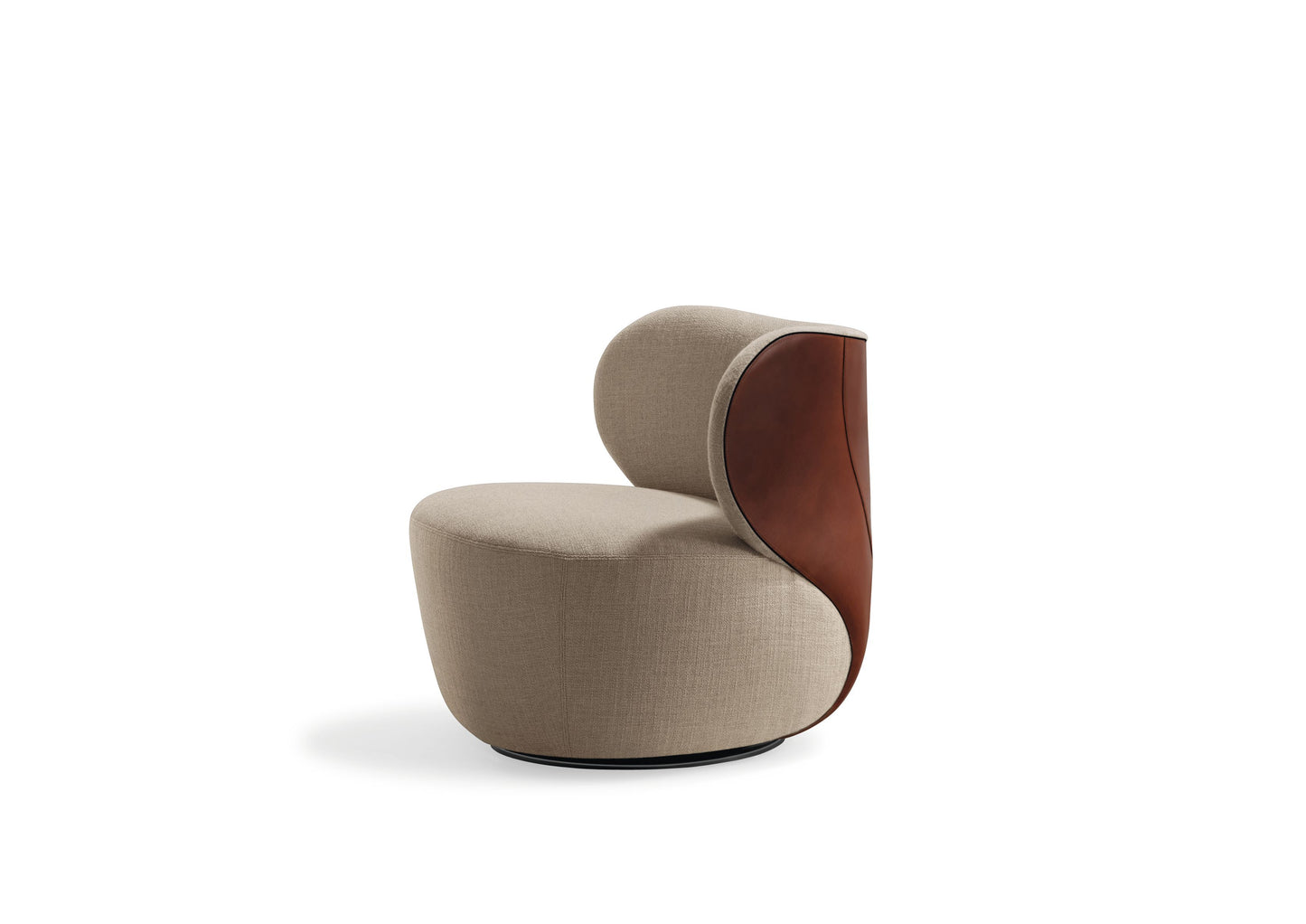 Compact Modern Minimalist Swivel Sofa Armchair