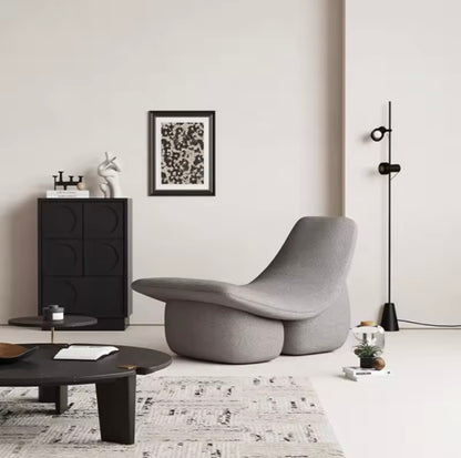 White Modern Living Room Arc Linen Sofa Chair