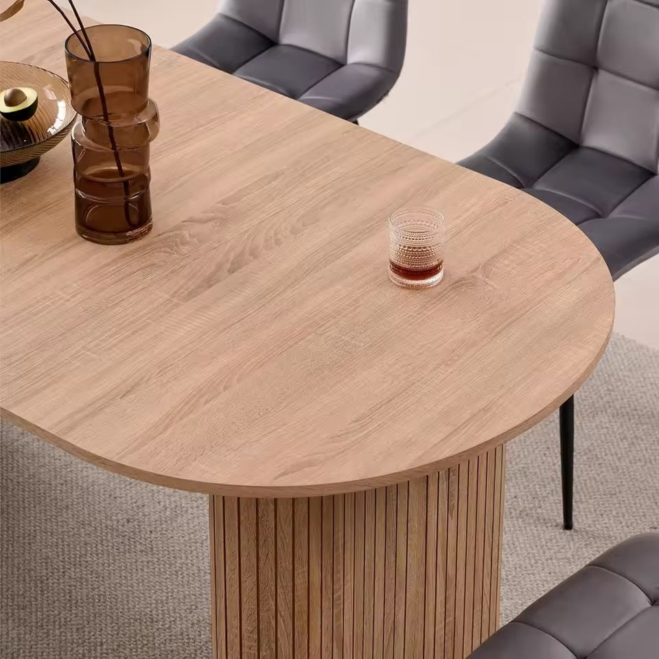 70.8” Oval Dining Table – Modern Farmhouse Kitchen Table for 4-6