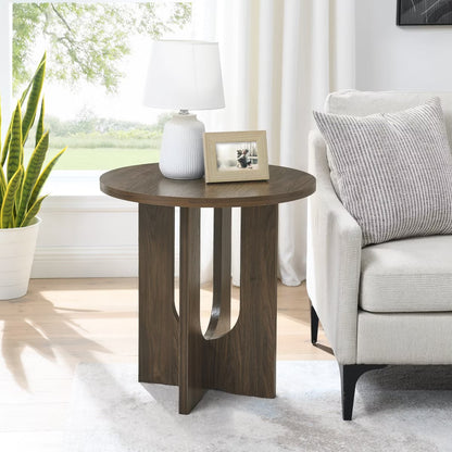 Modern End Table, Black Solid Wood End Table, MDF Wood