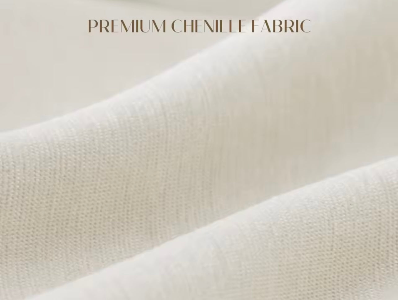 Large Convertible Warm White Sectional Sofa with Ottoman, Seats 7