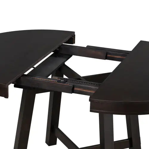 Circular Expandable Dining Table in Espresso