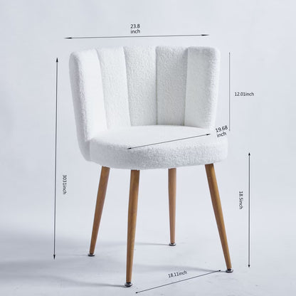 Set of 2 Dining Chairs, Upholstered Mid Century Dining Chairs