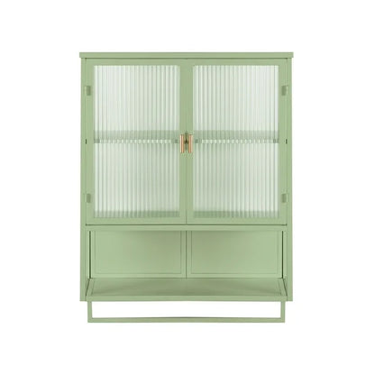 Bathroom Wall Cabinet and Towel Bar - Green Wall Cabinet