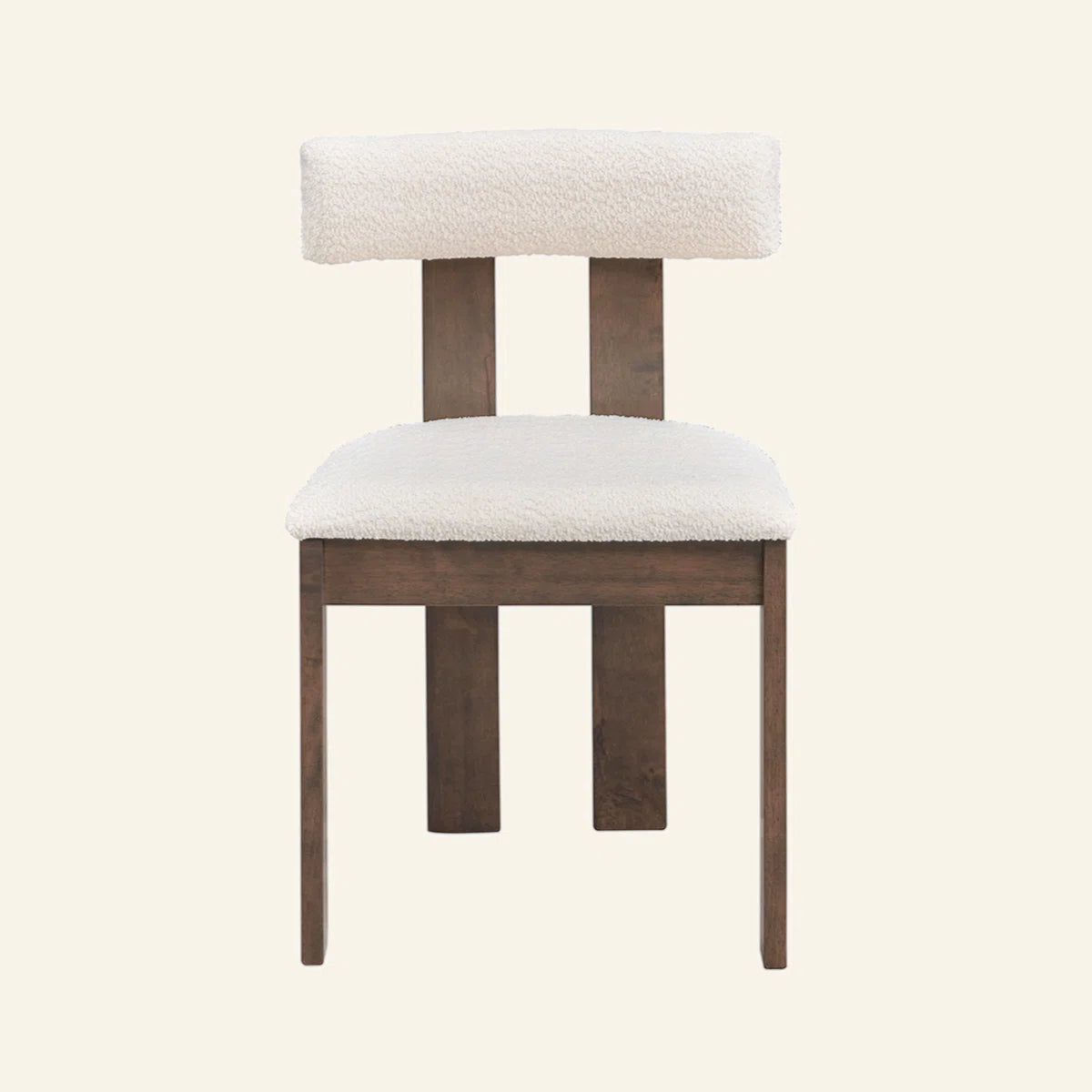 Set of 2 Modern Walnut Dining Chairs