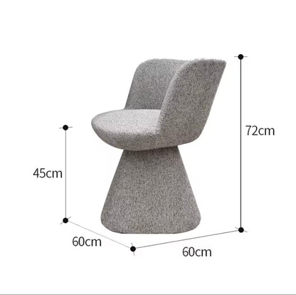 Cotton-Linen Dining Chair, Upholstered Chair with 360° Swivel