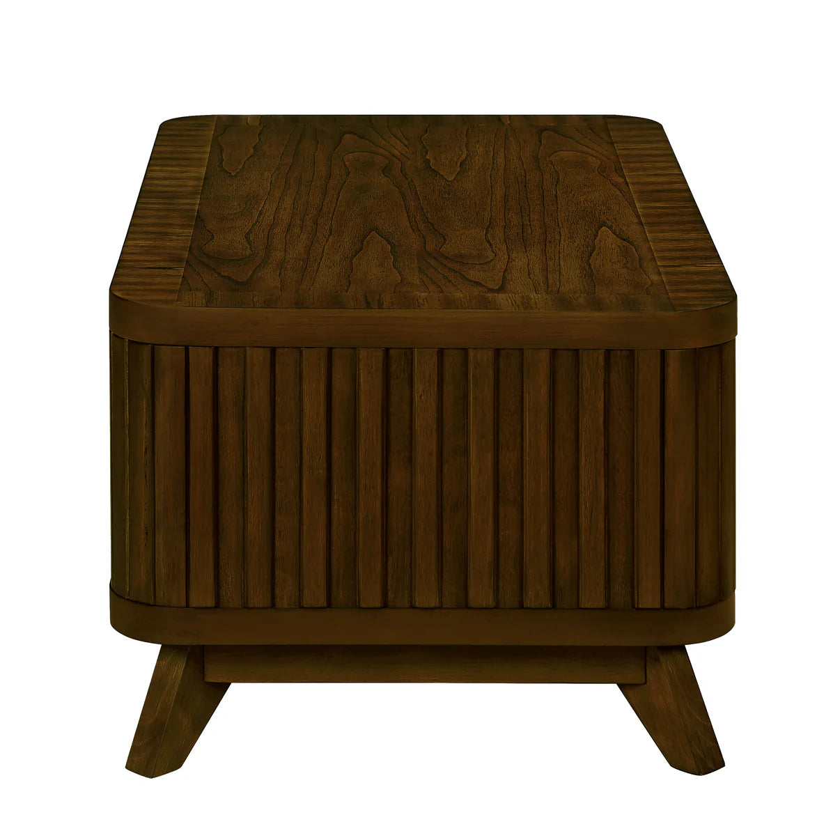 Walnut Rectangular Wooden Coffee Table with Storage
