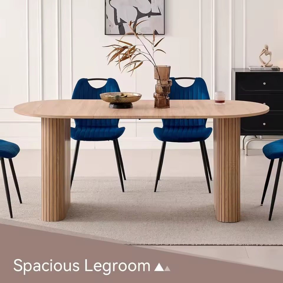 70.8” Oval Dining Table – Modern Farmhouse Kitchen Table for 4-6