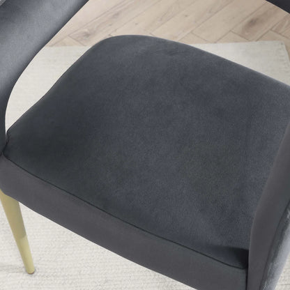 Modern Dining Chair with Padded Cushion - Grey Accent Chair