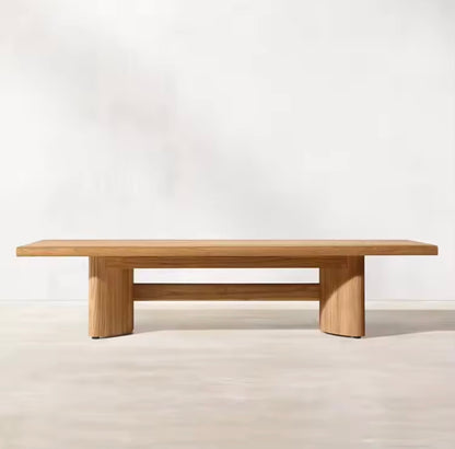 Teak & Rattan Outdoor Sofa Set, Weatherproof & Quick-Dry Cushions