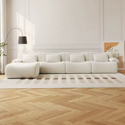 Compressed Canapé Modular Boneless Sofa with Removable Cover