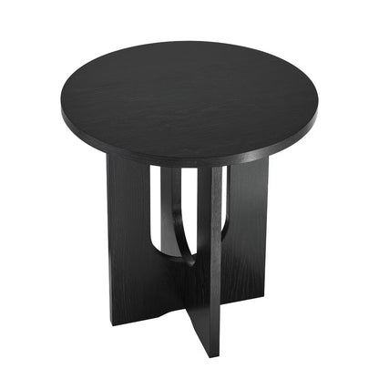 Modern End Table, Black Solid Wood End Table, MDF Wood