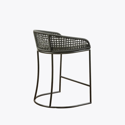 Coastal Bar Stools - Woven Counter Stool with Cushion