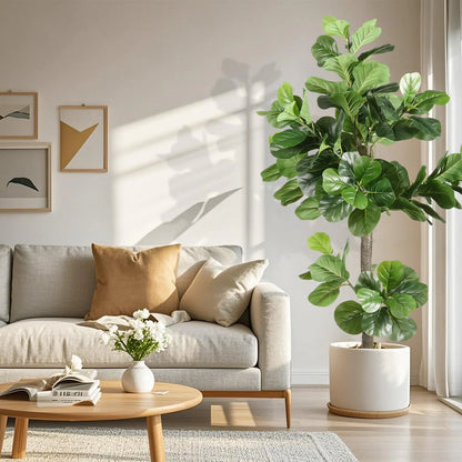 5FT Artificial Fiddle Leaf Fig Tree – Indoor Faux Plant Decor