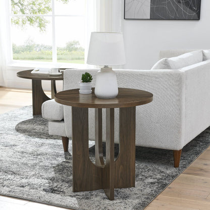 Modern End Table, Black Solid Wood End Table, MDF Wood
