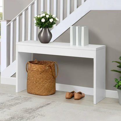 48” Modern Console Table, Cherry Entryway Console for Hallway