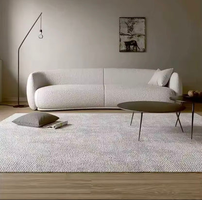 Dutch Vintage Ergonomically Curved Sofa, White Lounge Sofa