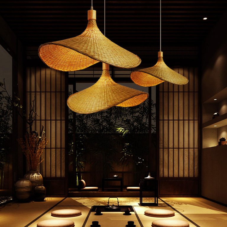 Bamboo Pendant Light - Asian Style Design