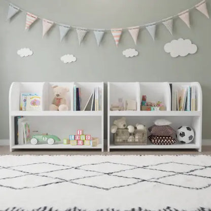 Kids Bookcase With 4 Compartments Toy Storage & Bookshelf