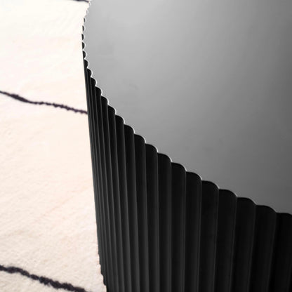 Set of 2 Round and Half-Moon MDF Nesting Coffee Tables