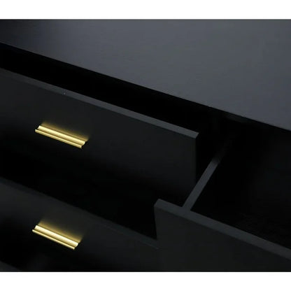 6 Drawer Black Bedroom Dresser - Engineered Wood Finish