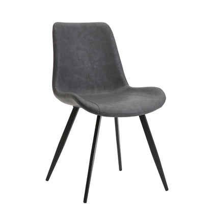 Set of 2 Leather Dining Chairs, Modern Contemporary Dining Chairs