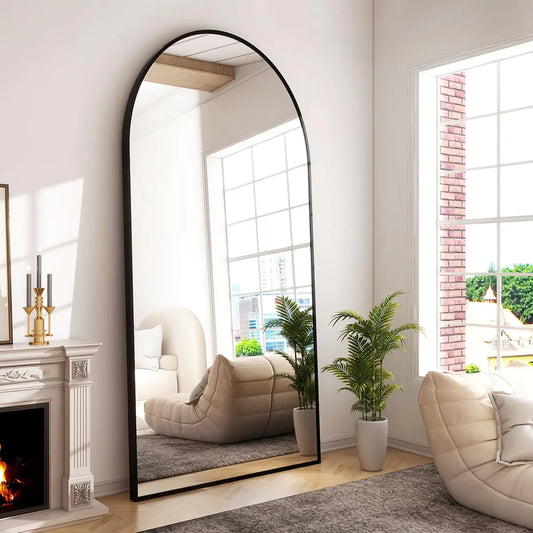 Oversized Black Arched Full Body Mirror 71”x30”