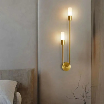 Gold Double Head Modern Wall Lights - Modern Beside Lighting Fixtures