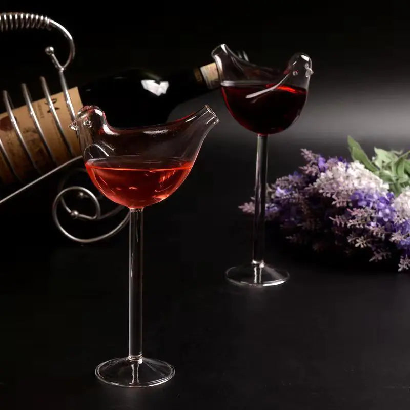 Bird Shaped Cocktail and Champagne Glass, 180ml Artistic Flute