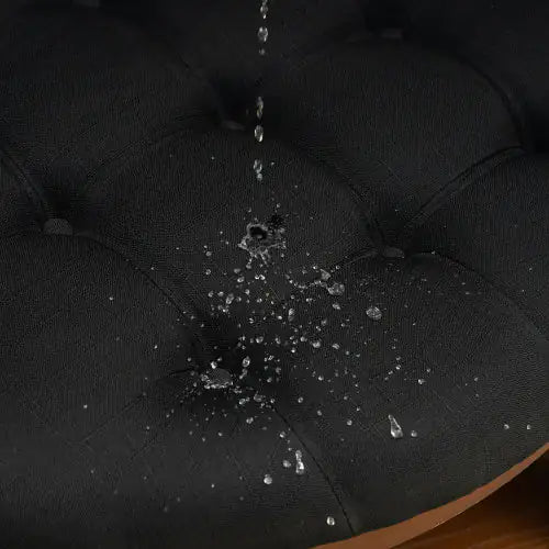 2 Tier Round Ottoman Coffee Table, Large Tufted Upholstered Table