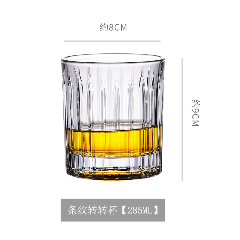 Rotating Whiskey and Coffee Glass, Spinning Crystal Cup 140 - 285ml