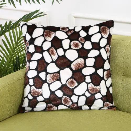 Leopard Print Faux Fur Throw Pillow Cover