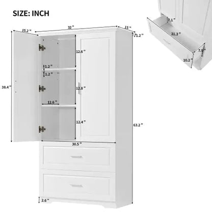Bathroom Storage Cabinet - Tall Bathroom Cabinet with Shelves