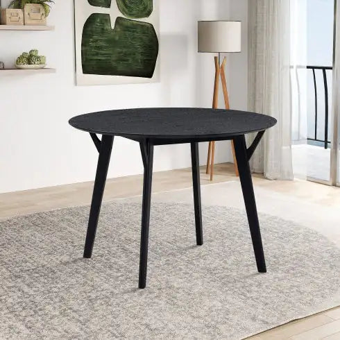 42" Round Wooden Dining Table for 4 Persons