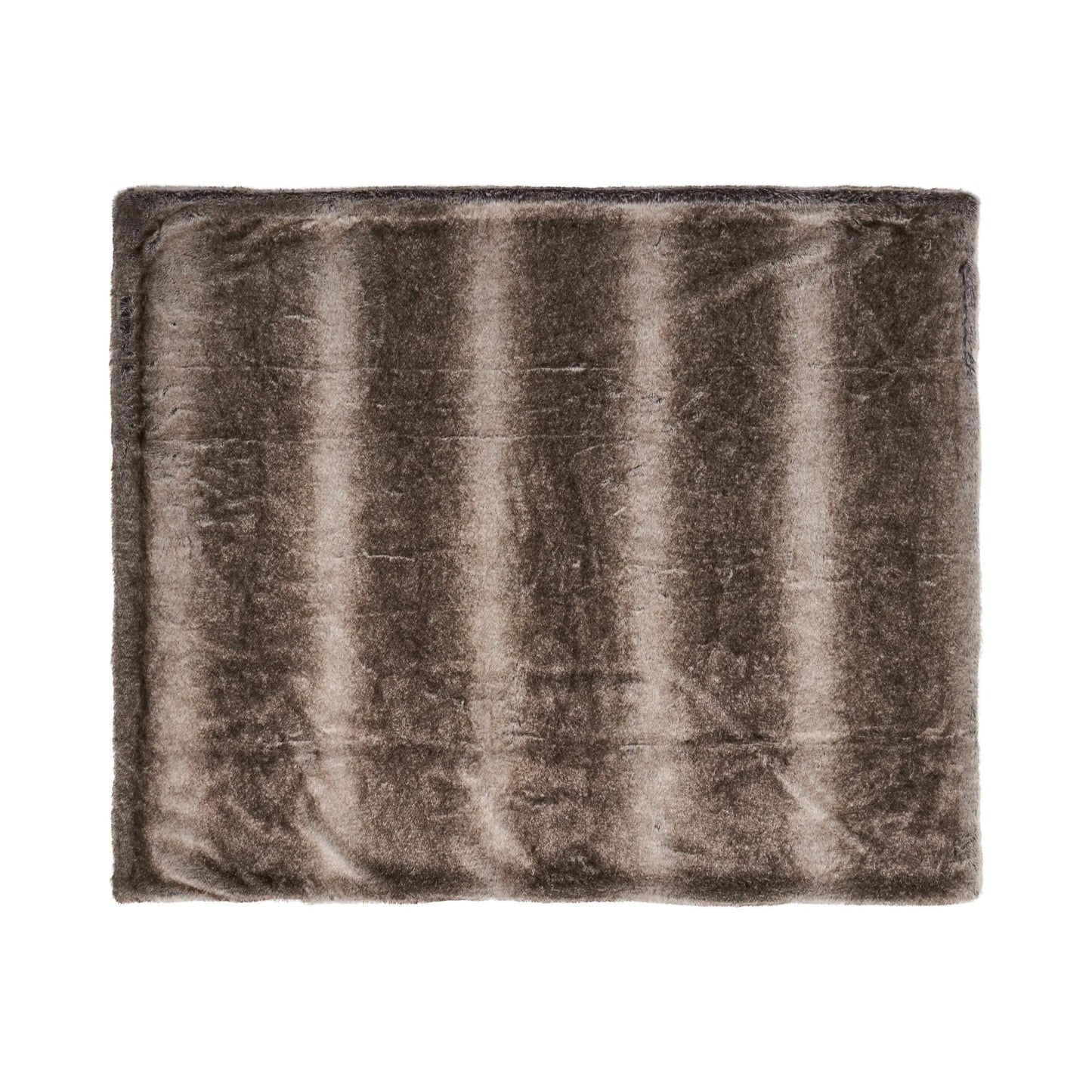 50” x 60” Brown Faux Fur Throw Blanket