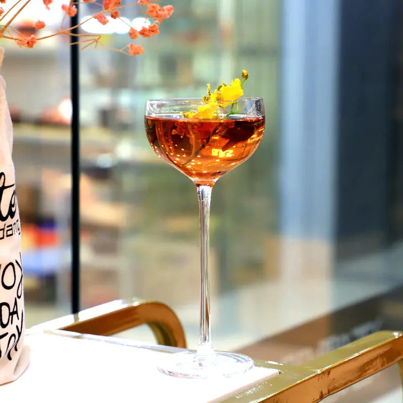 Japanese Handmade Highball Glass, Crystal Cocktail Tumbler 200ml