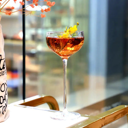 Japanese Handmade Highball Glass, Crystal Cocktail Tumbler 200ml