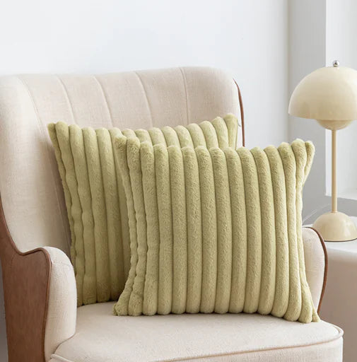 Faux Rabbit Fur Drawstring Pillowcase Cozy Soft