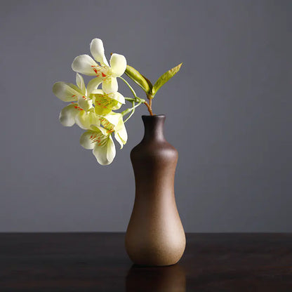 Chinese Vintage Ceramic Zen Flower Vase