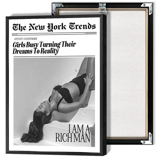 Vintage Girls Empowerment Canvas Wall Poster