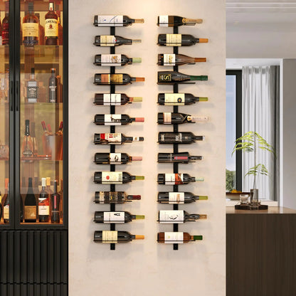 X-Cosrack 24 Bottle Wall Mounted Wine Rack, Modular Metal Display