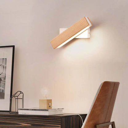 Rotatable Wood Beside Lights - Minimalist Decor LED Wall Lights